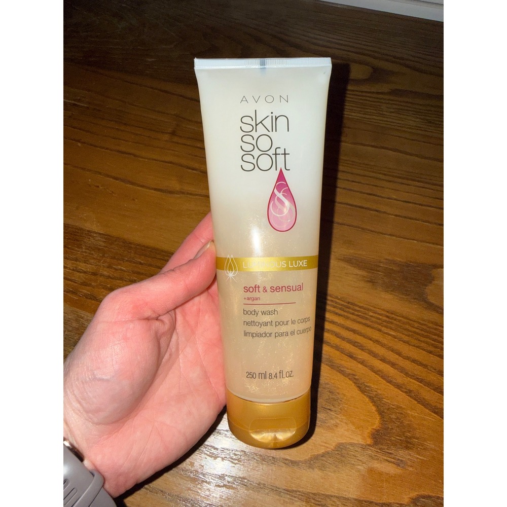 Avon Skin So Soft Soft‎ & Sensual Luminous Luxe Body Wash Argan Oil 8.4oz